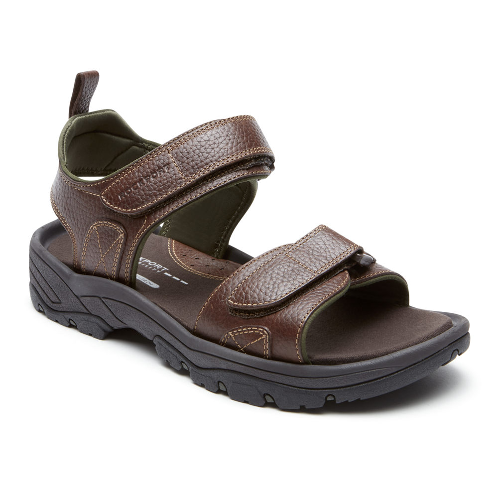 Sandalias Rockport Hombre Mexico - Springboro Rocklake Marrom - FAODH6745